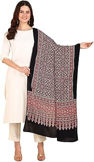 Ajrakh Print Women's Premium Rayon Dupatta (Multi-Color; Free Size) Multicolour1, One Size