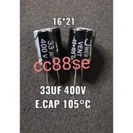 33UF 400V ELECTROLYTIC CAPACITOR 16*21 105°C