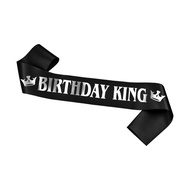 Black Gold Birthday King Sash for Men Boy Happy 16th 18th 20th 30th 40th 50th 60th Birthday Party De