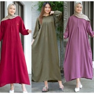 BJ= Fathia Dres / Dress Gamis Cringkle Busui Ld 120Cm / Midi Dress