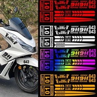Cross-Border Electric Vehicle Universal Motorcycle Decal Set Racing Pull Flower 911 Set Stickers Wai