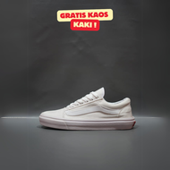 SEPATU VANS21 OLD SKOOL VAULT OG PUTIH POLOS KANVAS 36-43