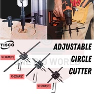 TISCO Adjustable Circle Hole Cutter 40-120MM or 40-200MM (4 ½"-8") Adjustable Hole Saw Cutter