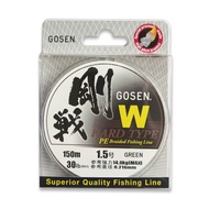 GOSEN Braided Line W HARD TYPE PE 150M BRAIDED FISHING LINE made in japan tali benang braid