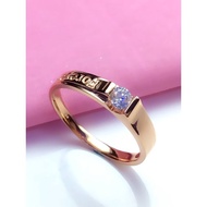 Russia 585 Rose Gold Zircon Ring Simple Atmospheric Purple Gold Ring Russian 585 Rose Gold Zircon/cn