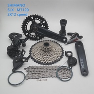 @originalSHIMANO DEORE SLX M7100 M7120 Groupset 26-36T 170 175mm Crankset Mountain Bike Groupset 2x1