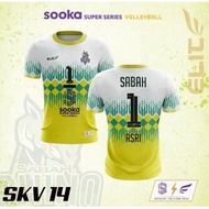 Sooka Super Series Volleyball Sublimation Jersey Unisex Shirt / Short Sleeve Tee