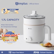Simplus 1.7L Multi-Use Electric Cooker |630W|Non-Stick Coating|2 Adjustable Levels |Hot Pot Simmer S