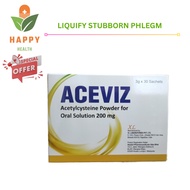 [ Exp 11/2028 ] Aceviz Acetylcysteine 200mg (3g X 30 sachets)