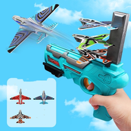 Air Battle Gun Bubble Catapult Plane Airplane Launcher Flying Toy Foam Glider Planes