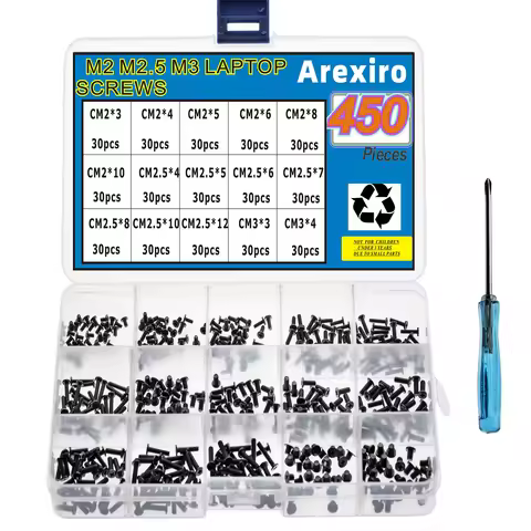 450pcs M2 M2.5 M3 Laptop Computer Screws Kit Set for SSD IBM HP Dell Lenovo Sony Toshiba Gateway Ace
