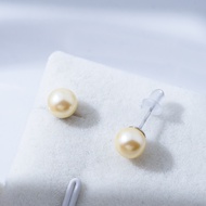 Japan AKOYA AKOYA AKOYA Gold Pearl Earrings 6-7mm (with Normal Pearl Growth Texture) TK00423