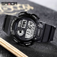 SANDA Fashion Waterproof Sports Digital LED Display Men Watch 6009-2