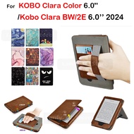 Fashion Painting Ereader Basic E-book Stand Flip Cover For KOBO Clara Color 6.0'' E-book for Kobo Cl