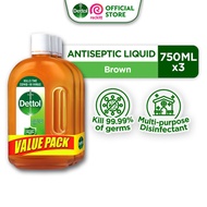 Dettol Antiseptic Liquid 750ML (Bundle of 3)