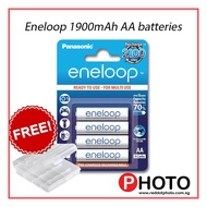 Panasonic Eneloop 1900mAh Ni-MH Rechargeable AA NiMH Batteries WITH FREE BATTERY CASE