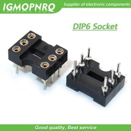 20pcs Round Hole 6 Pins 2.54MM DIP DIP6 DIP-6 IC Sockets Adaptor Solder Type IC Connector Integrated