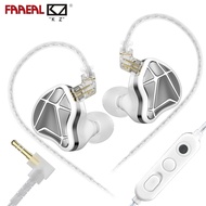 FAAEAL KZ Axas Music Headset With Custom Dual Microphones HiFi Sound Wired Earphone IEM Monitor FPS-