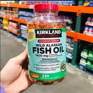 [พร้อมส่ง] Kirkland Wild Alaskan Fish Oil 1400 mg 230 Softgels Exp. 04/2028