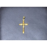 18K Saudi Gold Cross Pendant