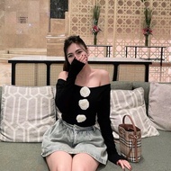 [N.T BIGSIZE] Camellia SHOULDER BET SET WITH SOFT JEAN SKIRT 55-95kg