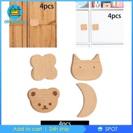 [Almencla1] 4 Pieces Nursery Drawer Handles Wooden Cabinet Knobs Boho Furniture Handle Wood Dresser Knobs for Kids Room Cupboard Cabinet