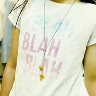 黃玉十字架香氛項鍊 寶石x香氛石 天然水晶 70cm鈦鋼Y字中長鍊