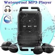 【100%-original】 Waterproof Mp3 Player With Earphone Mp4 For Run Swimming Surfing Wearing Sports Clip Portable Walkman Mp3player Music Player Fm