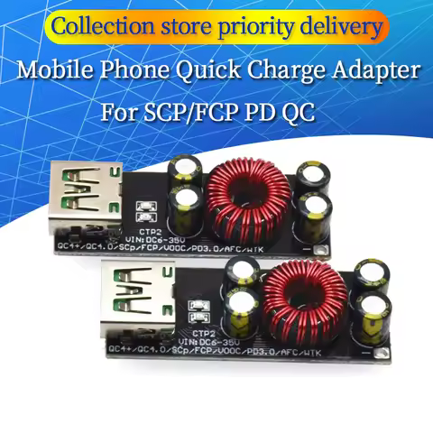 QC4.0 QC3.0 USB Type-C Mobile Phone Quick Charge Adapter 6 -35V Step Down Buck Boost Module for SCP/