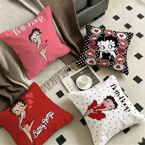 C-Cute Betty Boop Pillow Anime Pillow Sofa Bed Head Pillow Cover Cushion Cover 45x45 cm Fashion