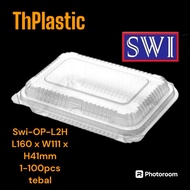 TH-SWI 100pcs+- Ops-L2H Clear Container/Plastic Tray/Sushi Tray