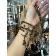 Agarwood Ring 108 Seeds Mixed with Loc Phat 4-Leaf Clover