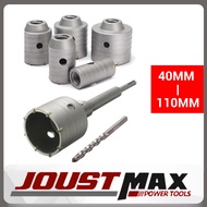 PACKAGE 30mm-110MM CONCRETE DRILL BIT WALL HOLE SAW CORE CUTTER OR HSS SHANK