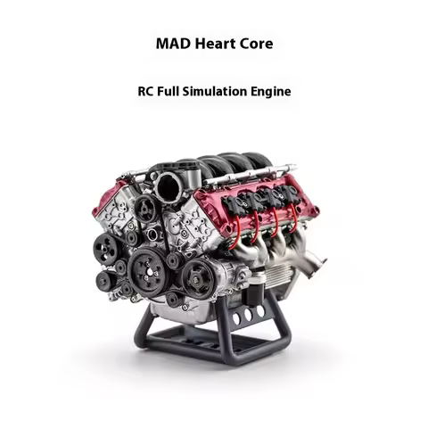 Mad Rc Remote Control Car Accessory Simulation V8 Pressurization Engine Ax90104 Scx10 Second Generat