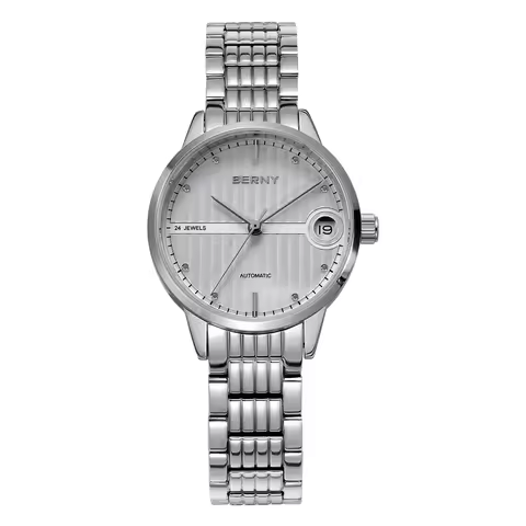 BERNY Automatic Watch for Women Elegant Luxury Brand Self-wind Mechanical Ladies Dress Wristwatch Sa