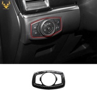 COD Carbon Fiber Headlight Lamp Switch Cover Trim Control Button Frame for Ford Ranger / Everest 2015-2021 Accessories