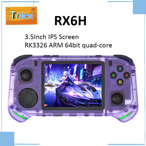 Tolex RX6H Handheld Game Console 3.5Inch IPS Screen 640*480 3000mAh Portable Pocket Retro Video Play