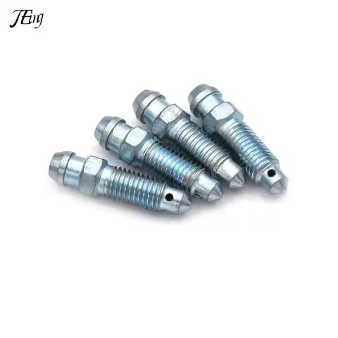 4pcs M7 x 1.0mm Motorcycle Bike Brake Caliper Steel Bleed Screw Nipple