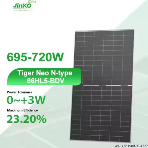 Jinko Europe Warehouse N-Type Pv Solar Panels Home 700W 710W 720W Wholesale Bifacial Solar Module Po