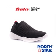Bata บาจา ยี่ห้อ North Star รองเท้าผ้าใบแบบผูกเชือก สนีคเกอร์แฟชั่น สวมใส่ง่าย รองรับน้ำหนักเท้าได้ดี สำหรับผู้ชาย รุ่น Fknit-Mirkon1 สีดำ 8596011
