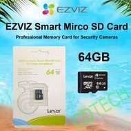 EZVIZ 64GB MicroSD Cards Memory Card Sandisk Class 10 Ultra Extreme Ultra A1 High Endurance Micro SD Card CCTV IPCAM C6N