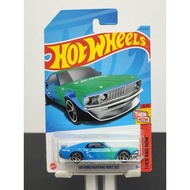 Hot Wheels '69 Ford Mustang Boss 302 - Blue Green FALKEN Tires (244/250 - 2023 - THEN AND NOW 10/10)