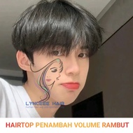 Hairclip Wig Pria Korea Model Penutup Botak Tengah Rambut Palsu Cowok Toupee Penambah Volume Rambut