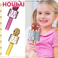 HOULAI Wireless Karaoke Microphone, Reverb Sound Effects With Speaker Voice Changing Microphone, Dur