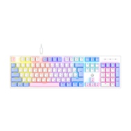 แฟนเทค คีย์บอร์ดเกมมิ่ง Mechanical รุ่น MK889 Pro สีม่วงและสีขาว Red Switch