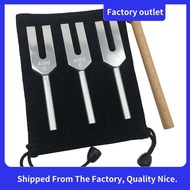 Angel Tuning Fork Set - 4096 Hz, 4160 Hz, 4225 Hz - Therapeutic Instrument Set with Wooden Strike an