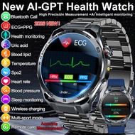 2026 New ECG+PPG Body Fat Analysis Health Men Women Smart Watch Uric Acid BP Blood Oxygen Bluetooth 