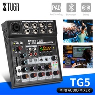 Professional 5-Channel Mixer with Reverberation Bluetooth Play Multi-Channel Control Effect Balanced