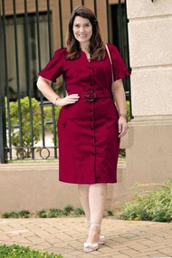 RED PINK PLAIN womens dress casual plus size dress party overlap boho hawaiian midi bodycon dress WI