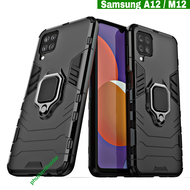 Ốp lưng Samsung A12 / M12 Iron Man Iring chống sốc giá đỡ xem phim cao cấp